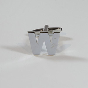 Cufflinks Letter W 100% Brass